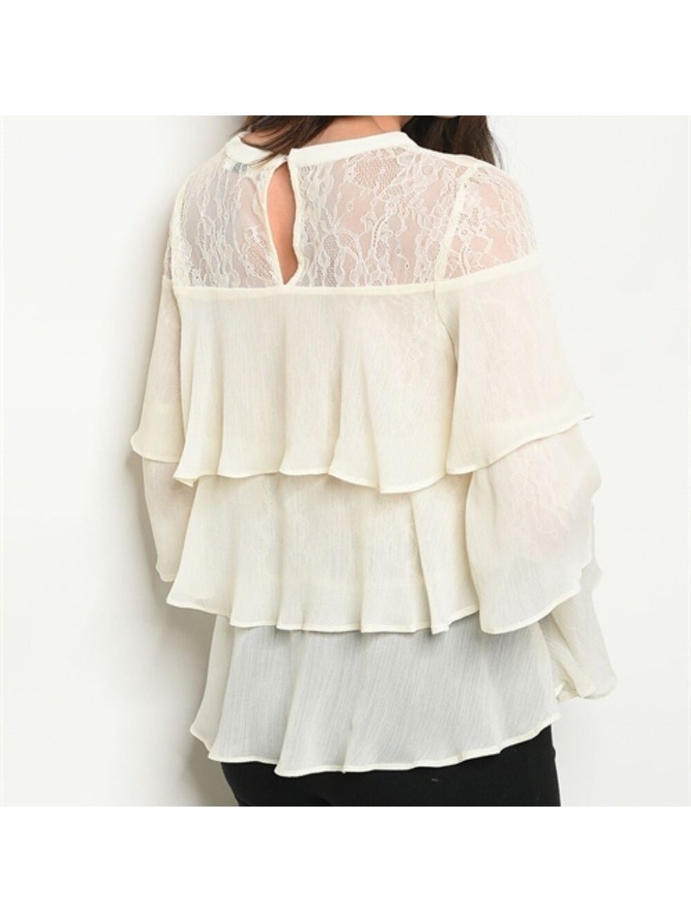Cream Ruffled Top - Picture 2 of 2